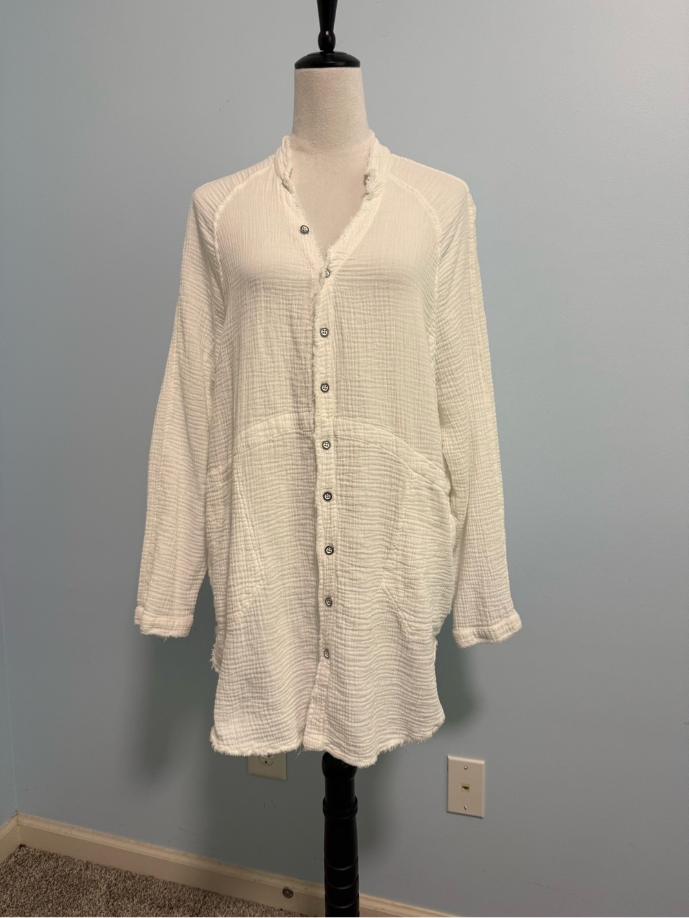 Free People We The Free Women’s Daydream Tunic w/Pockets Boho 100% Cotton‎ Sz S
